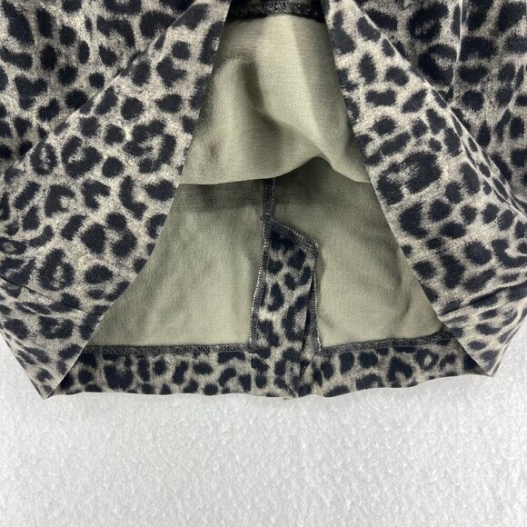 Cabi Skirt Women 6 Gray Black Leopard Print Stretch Ponte Straight & Pencil Mini - Picture 5 of 7